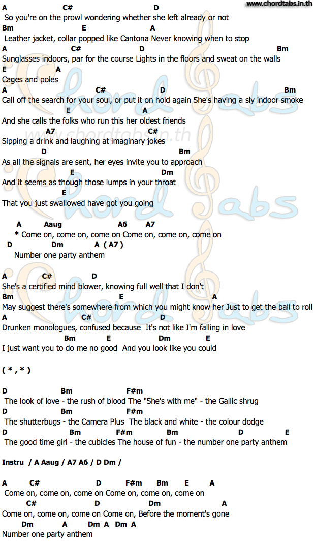 คอร์ด No.1 Party Anthem Arctic Monkeys