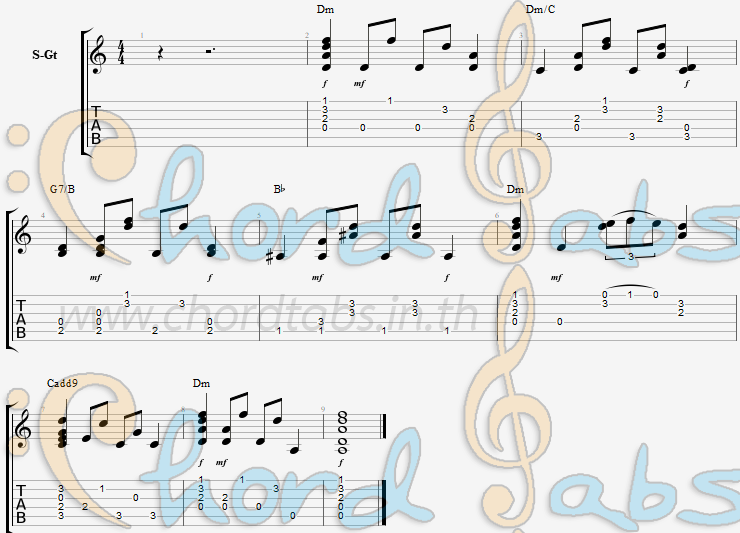 แทป While My Guitar Gently Weeps The Beatles
