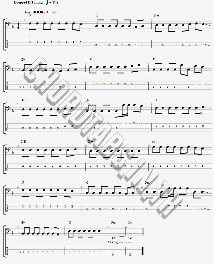 แทป Afterlife Avenged Sevenfold